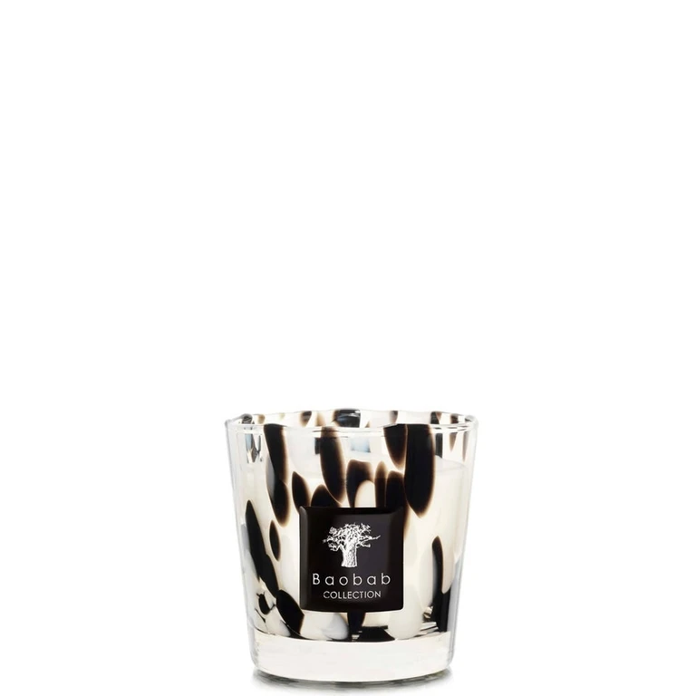 Pearls Black Petite Candle