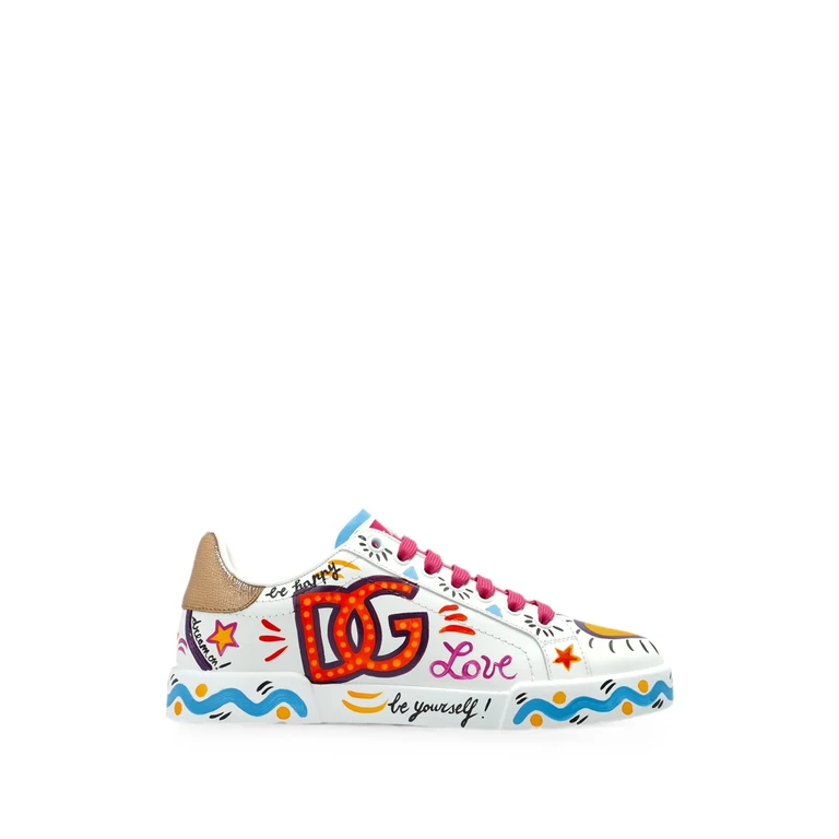Leather Sports Shoes With Logo