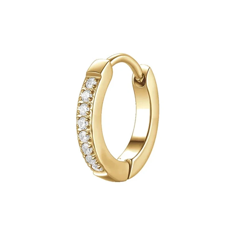 Single gold-plated Orecchino con clear zircons OK1553