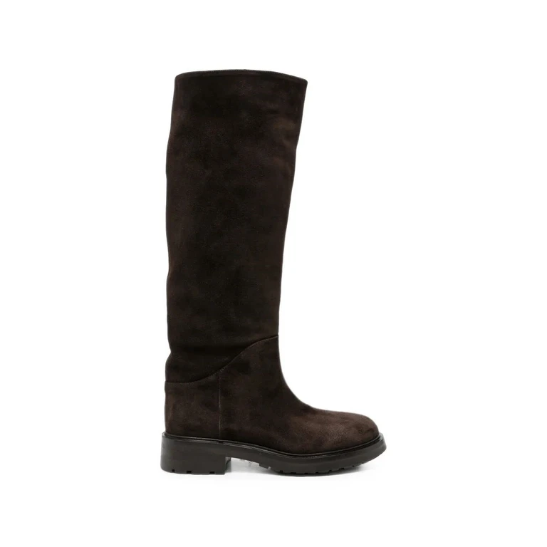 Boots Leather Dark Brown 'A6185'