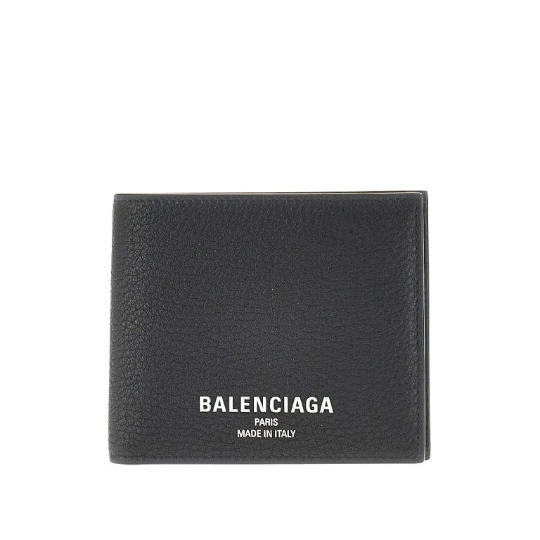 Grained leather bi-fold wallet Man One Size