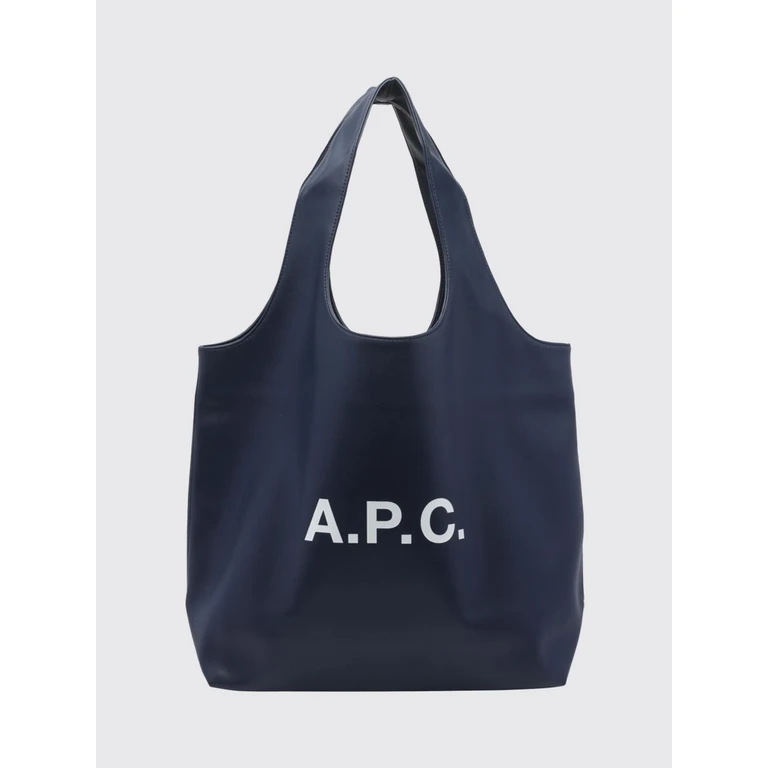 A. P.C. Ninon Large Recycled Synthetic Leather Shoulder Bag with Printed Logo (PUAATM61565IAK)