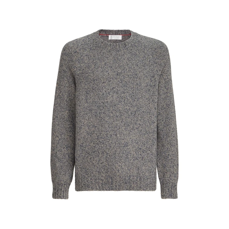 Virgin Wool, Silk And Cashmere Chiné Sweater