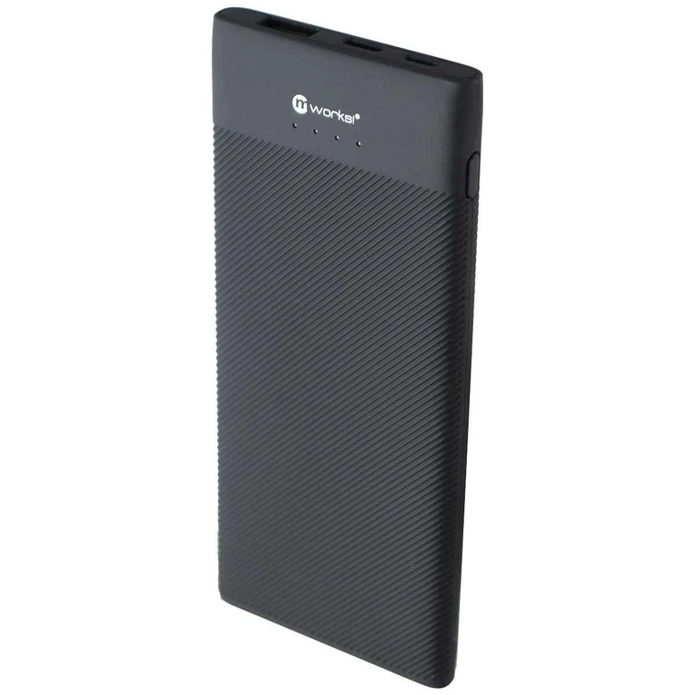! Mpower! Portable Powerbank 5000mah with Raised Rubber Ridges - Black