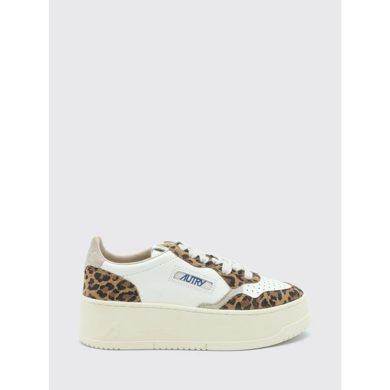 Medalist Platform Low Animal-Print Pony Hair and Leather Platform Trainers (PTLWKE01)