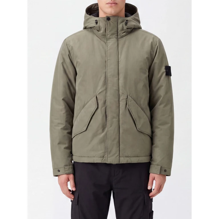 Recycled Nylon Hooded Windbreaker Jacket with Compass Logo (4100010S0A26V005G)