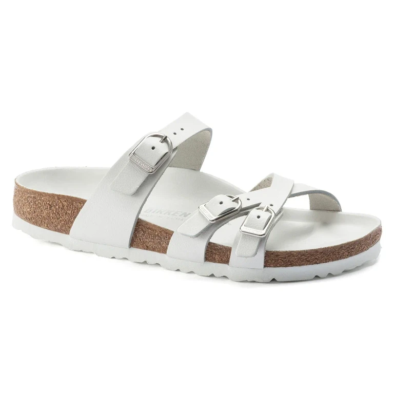 Franca Leather White Sandals
