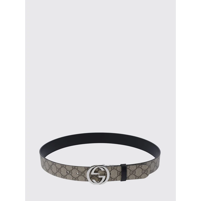 Reversible GG Supreme Canvas and Leather Belt with Monogram Buckle (473030KGDHN9796)