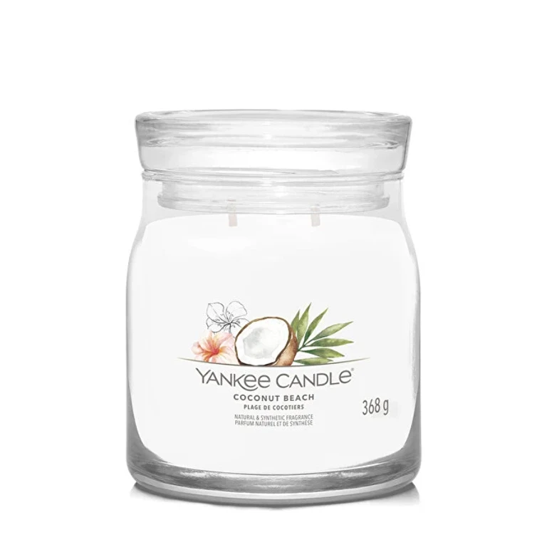 Aromatic candle Signature glass medium Coconut Beach 368 g — Aromatherapy Candle