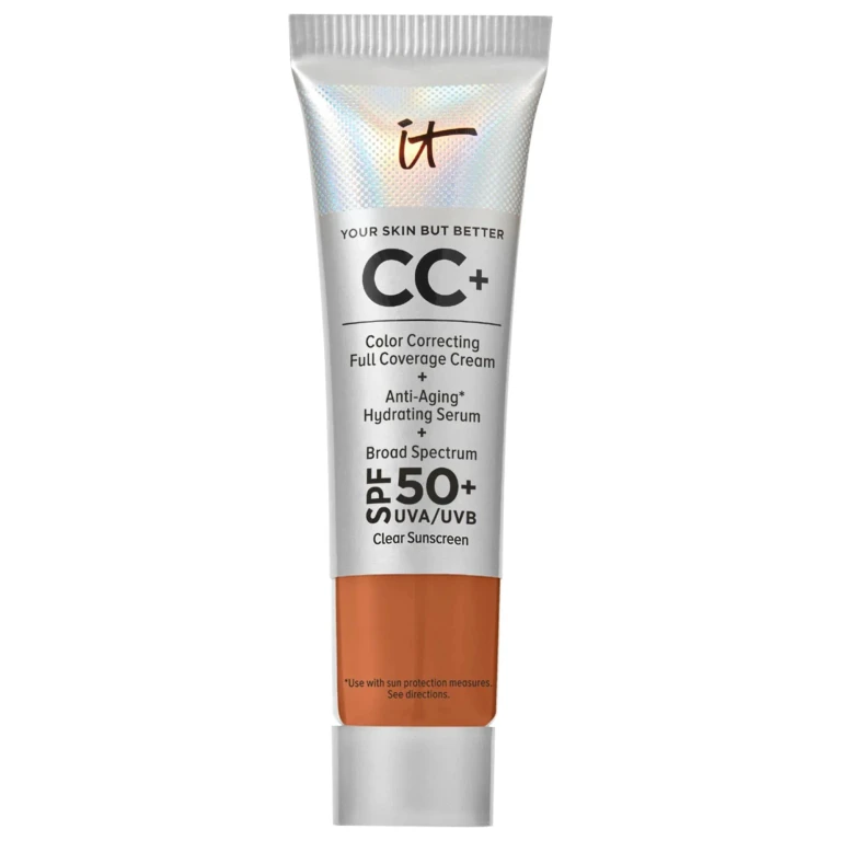 CC+ Cream Full Coverage Foundation SPF 50+: Hydrating, Anti-Aging, Color Correcting & Vegan - Conceals Acne, Dark Circles