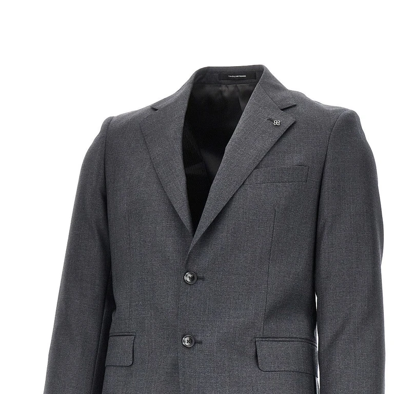 Virgin wool two-pieces tailored suit Man 48