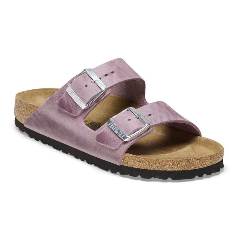Arizona Oiled Leather Lavender Sandals