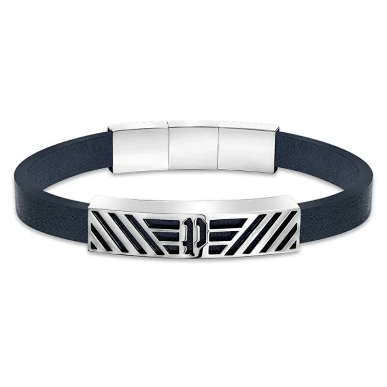 Modern leather Bracciale Lattitude PEAGB2211702 - Length: 18 cm