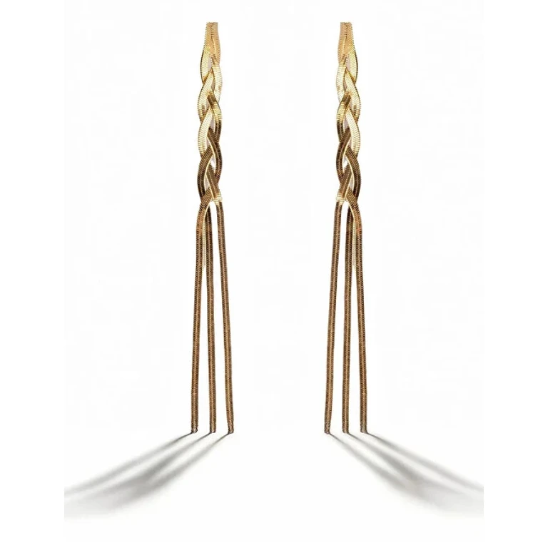 Long chain Orecchini made of gold-plated steel Hadek MCE250186G