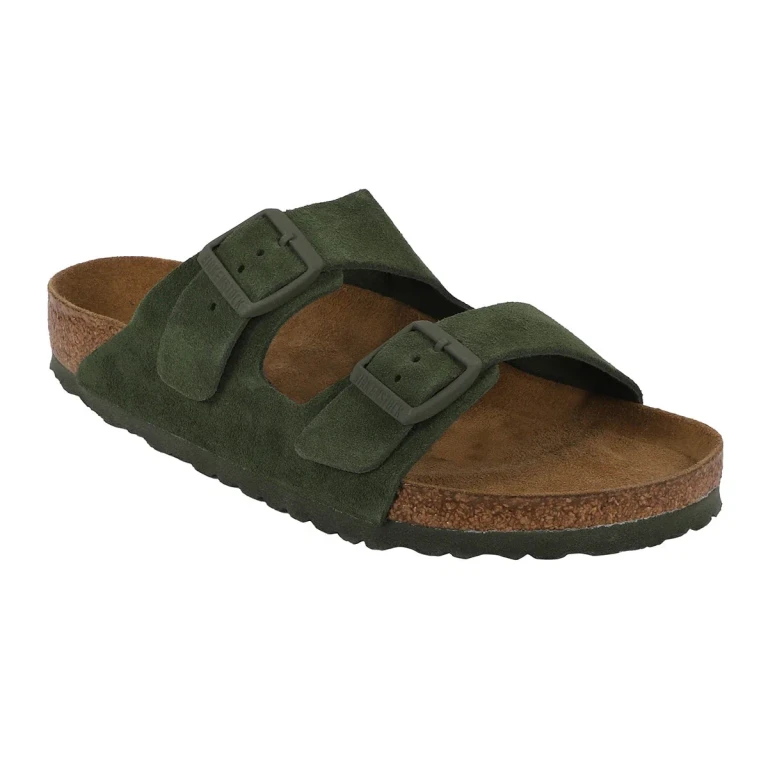 Arizona Soft Footbed Suede Leather Sandals Deep Lichen 45 Regular/Wide