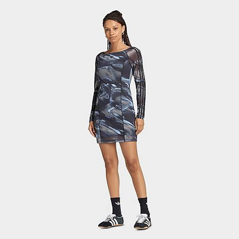 Originals Graphic Mini Dress in Olive Strata/Aurora Coffee/Crystal Sky
