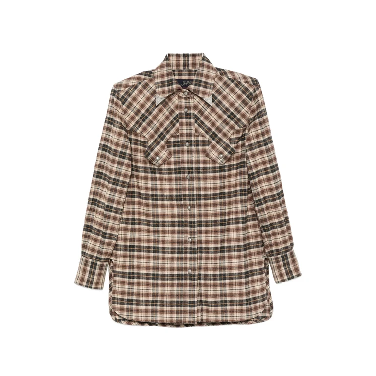 Check-pattern Western Shirt