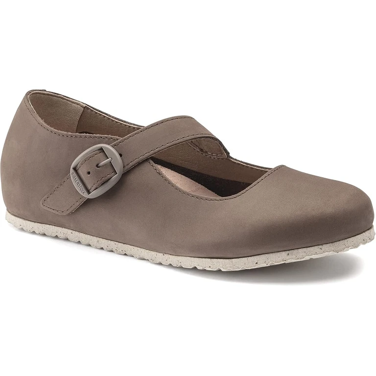Tracy Nubuck Leather Gray Taupe