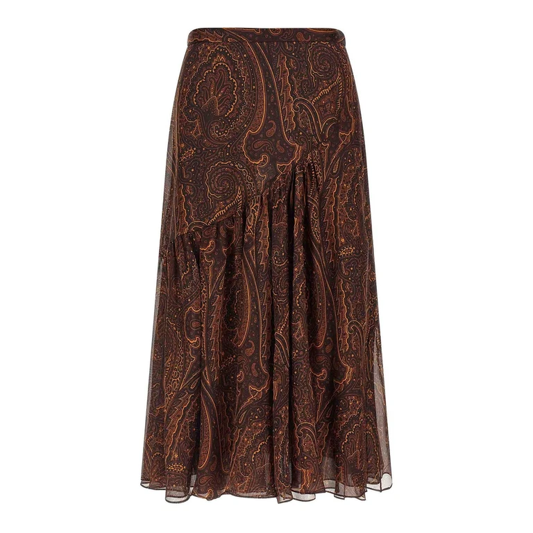 Etro Jupe Midi - Marron (WRFA021999SA124X0865)