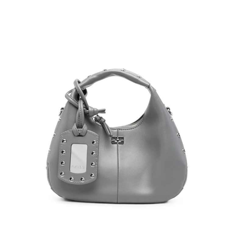Recycled Leather Mini Handbag with Butterfly Logo (C1040038ZXH)