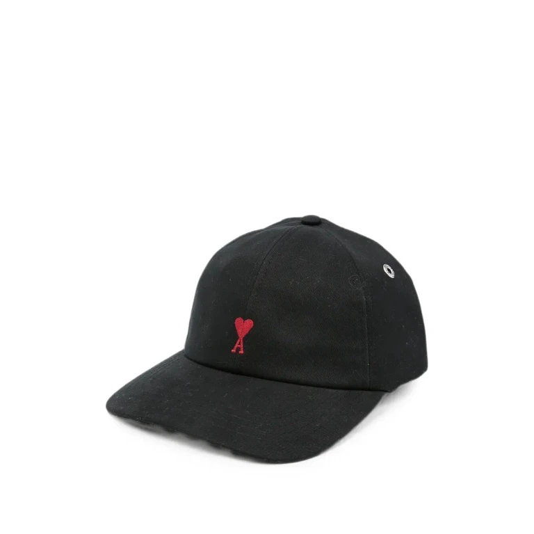 AMI ALEXANDRE MATTIUSSI Hat With Heart Embroidery "Quota Ami De Coeur"