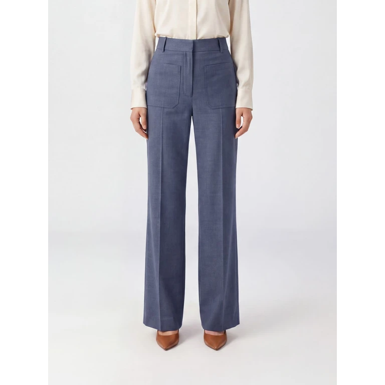 Alina High-Waisted Wide-Leg Wool-Blend Trousers (1226WTR005115D9895)
