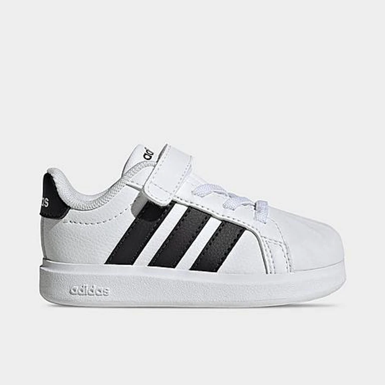 adidas Kids Toddler Streettalk Hook-And-Loop Stretch Lace Casual Shoes in Footwear White/Core Black