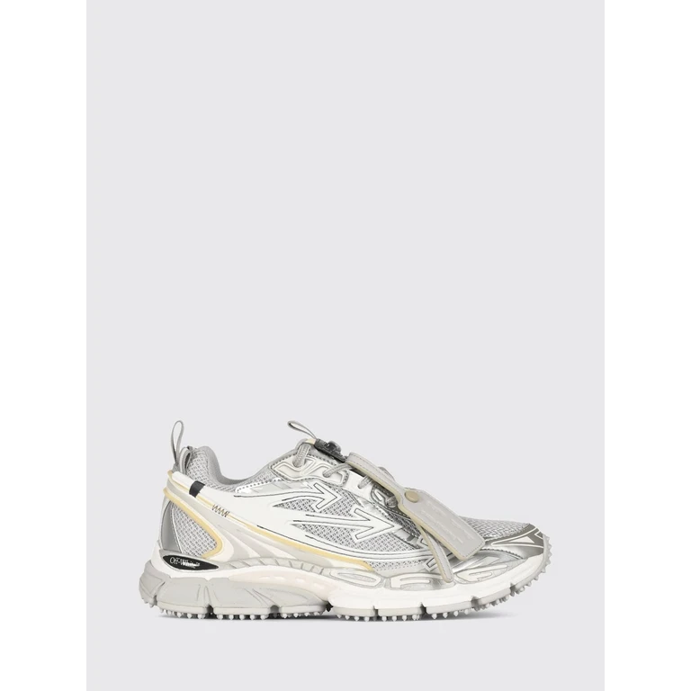 Off-White Be Right Back Low-Top Sneakers in Leather and Mesh with Notched Sole (W289C9F0010972)