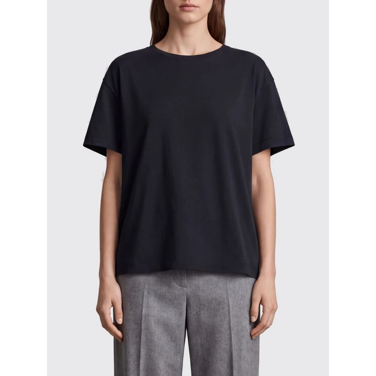 Crewneck Organic Cotton T-shirt with Dropped Shoulders (263WRT0529FB0502001)