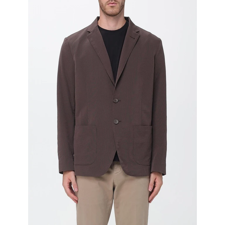 Single-Breasted Technical Fabric Blazer with Patch Pockets (GA000192U126848800)