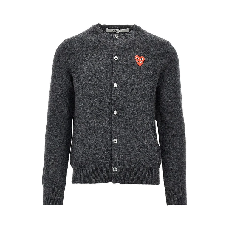 COMME DES GARCONS PLAY Wool cardigan with Heart patch Man S