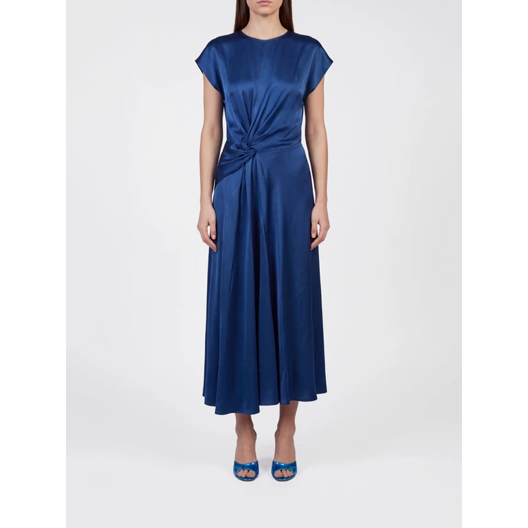 Aria Asymmetrical Ruched-Waist Midi Dress (1226WDR007292D9886)