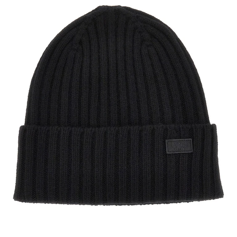 MAX MARA WEEKEND Virgin wool beanie hat with logo patch Woman One Size