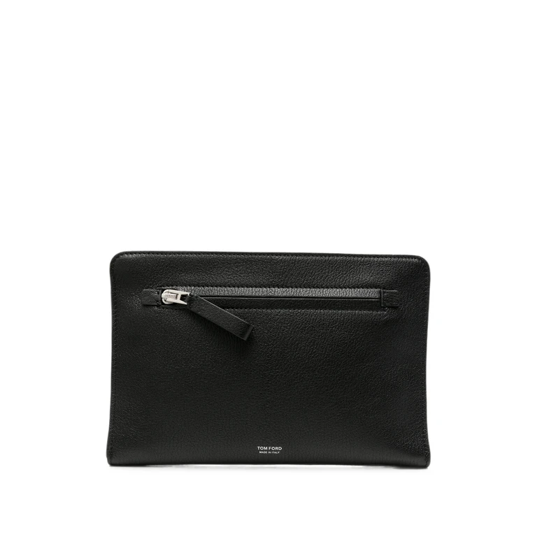 Grained Leather Clutch Bag