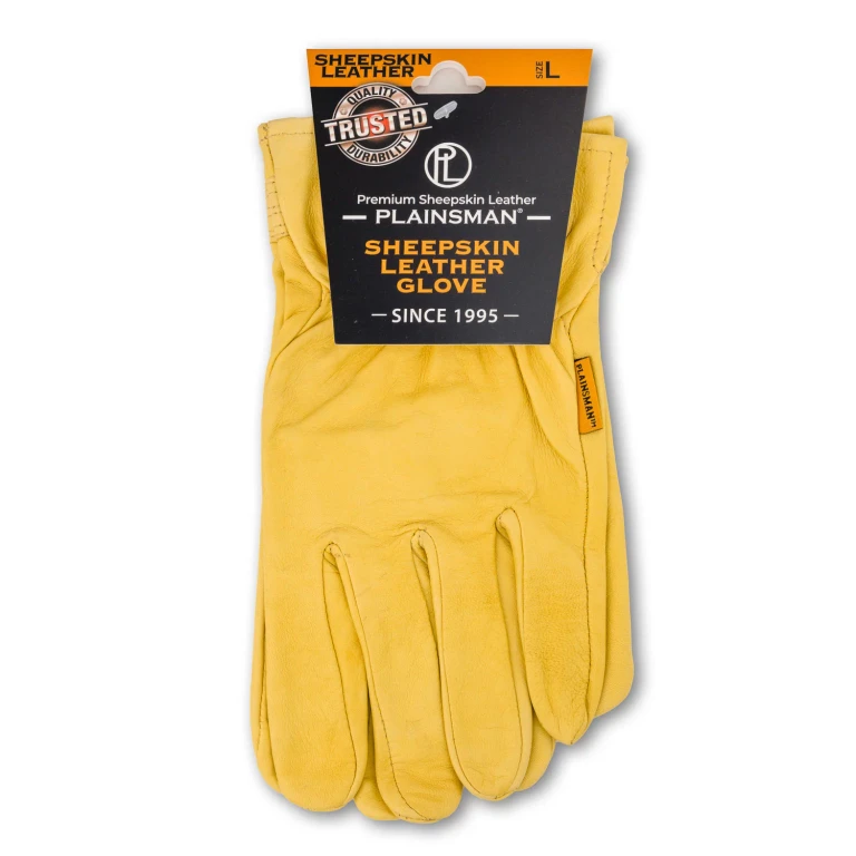 Premium Sheepskin Leather Gloves - Large:- Large