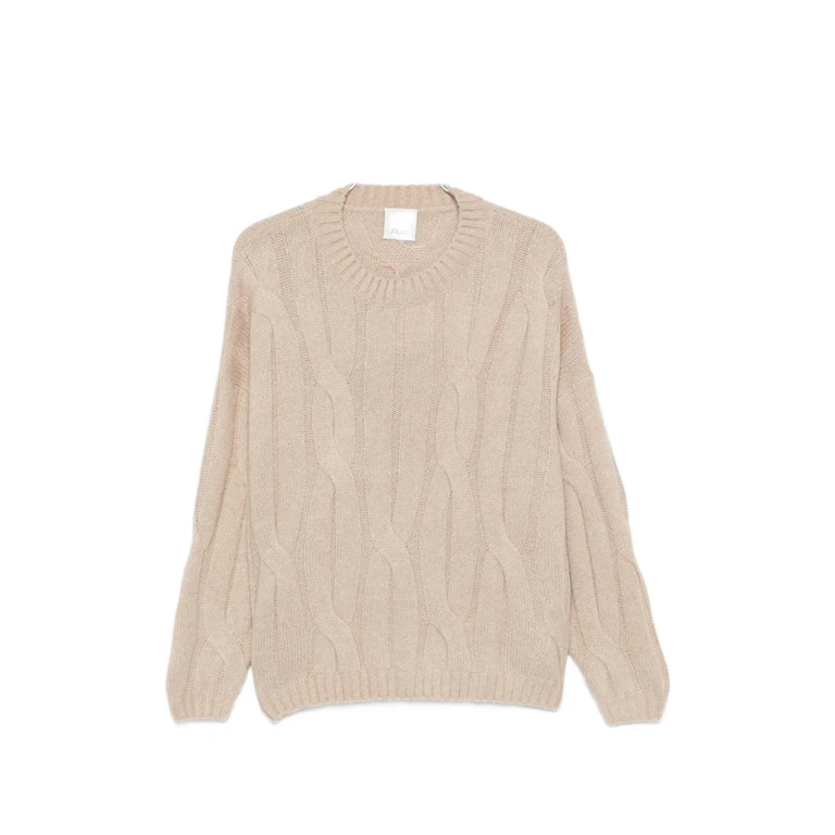 Cable-knit Drop-shoulder Sweater