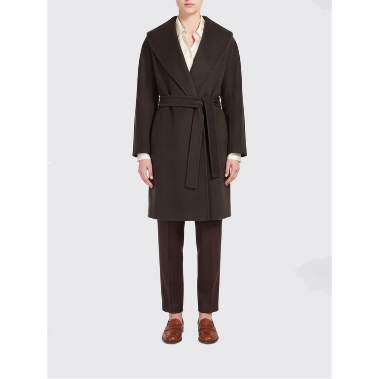 Belted Virgin Wool Robe Coat with Shawl Collar (2629016061600084)