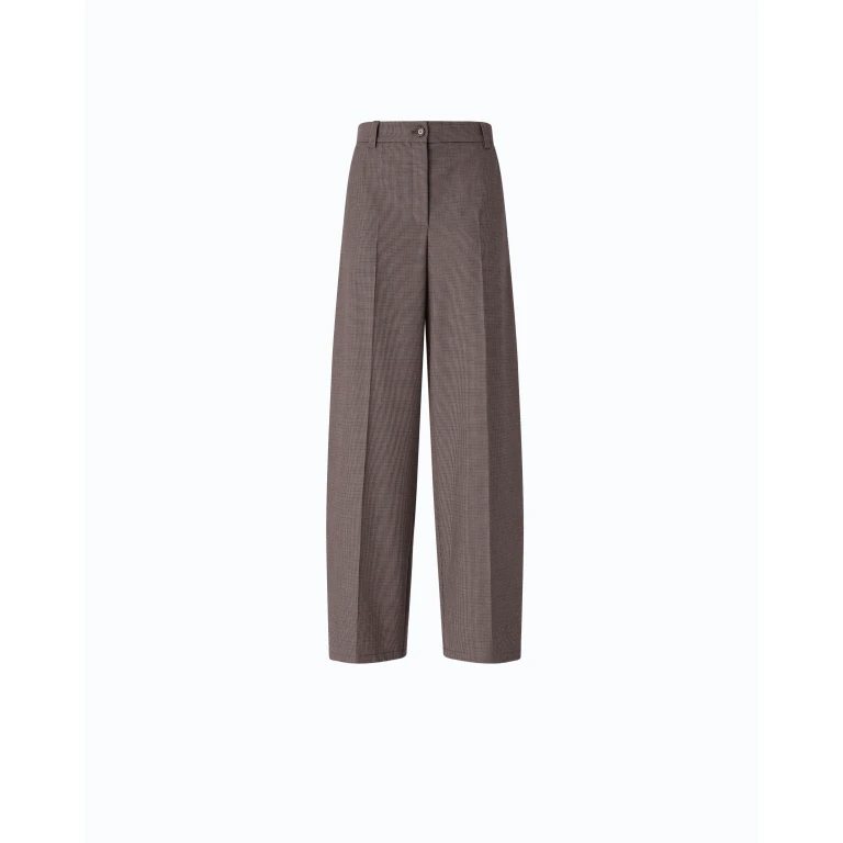 Pantalon barrel à micro-motif pied-de-poule - 36