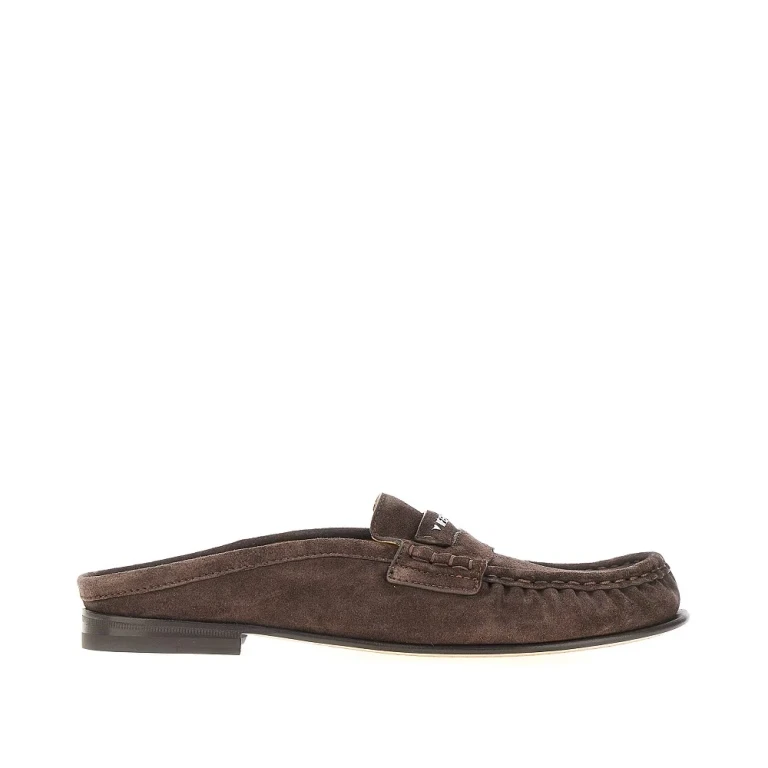 'Fendi Scrunch' suede leather sabot Woman 36
