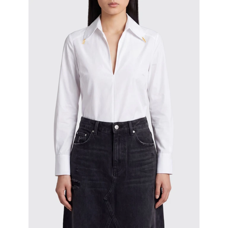 Chemise en coton stretch blanc