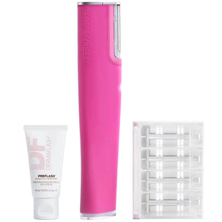 Luxe+ Advanced Sonic Dermaplaning and Peach Fuzz Removal - Pop Pink