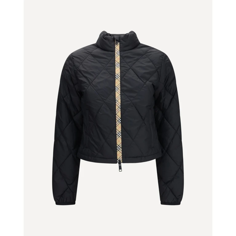 Bramford quilted nylon Jacket with Check tape Female M