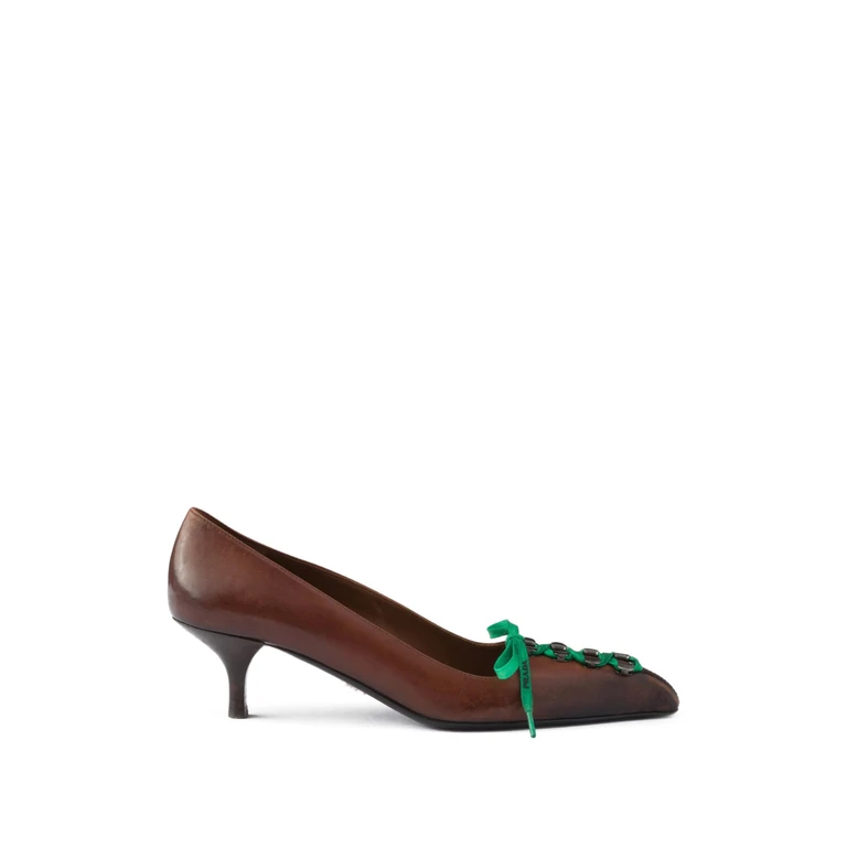 Antiqued Leather Pumps