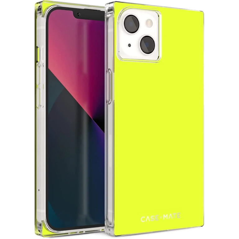 Blox Iphone 14/13 Case - Neon Lemon [10ft Drop Protection] [Compatible with Magsafe] Luxury Cover with Edges for Iphone 14/13 6.1", Anti-Scratch, Shock Absorbent