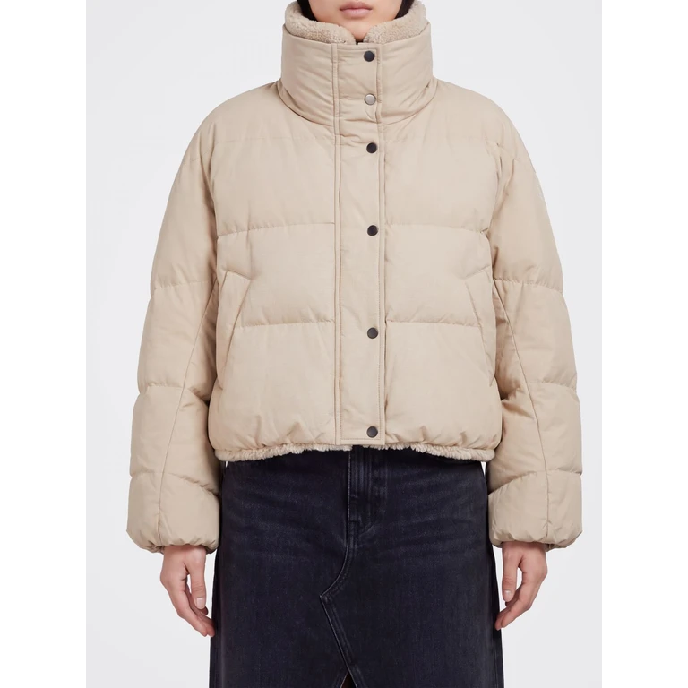 Short Quilted Down Jacket in Cotton with Fur Collar (MH5257474C018)