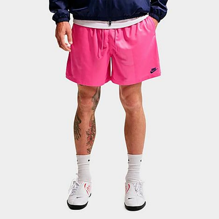 Men's Sportswear Club Jacquard Flow Shorts in Pinksicle/Game Royal Size: XS