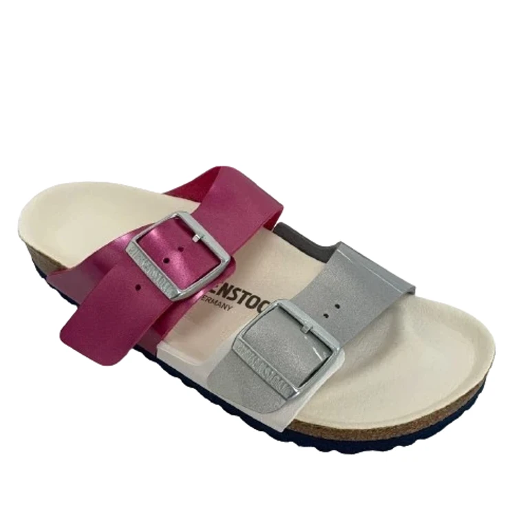Arizona Split Birko-Flor Steel Magenta Sandals