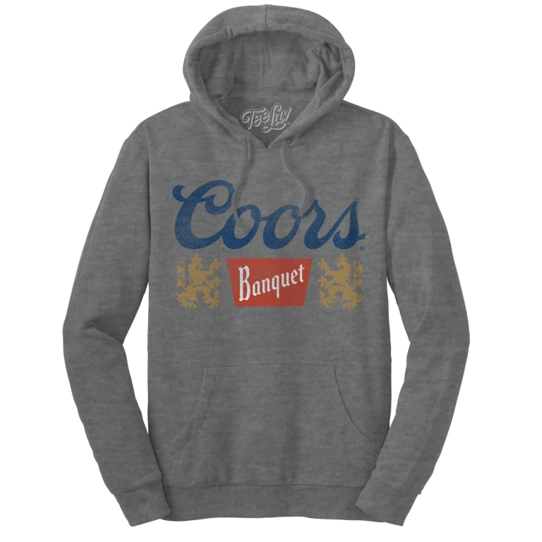 Coors Banquet Logo Hooded Sweatshirt - Oxford Gray
