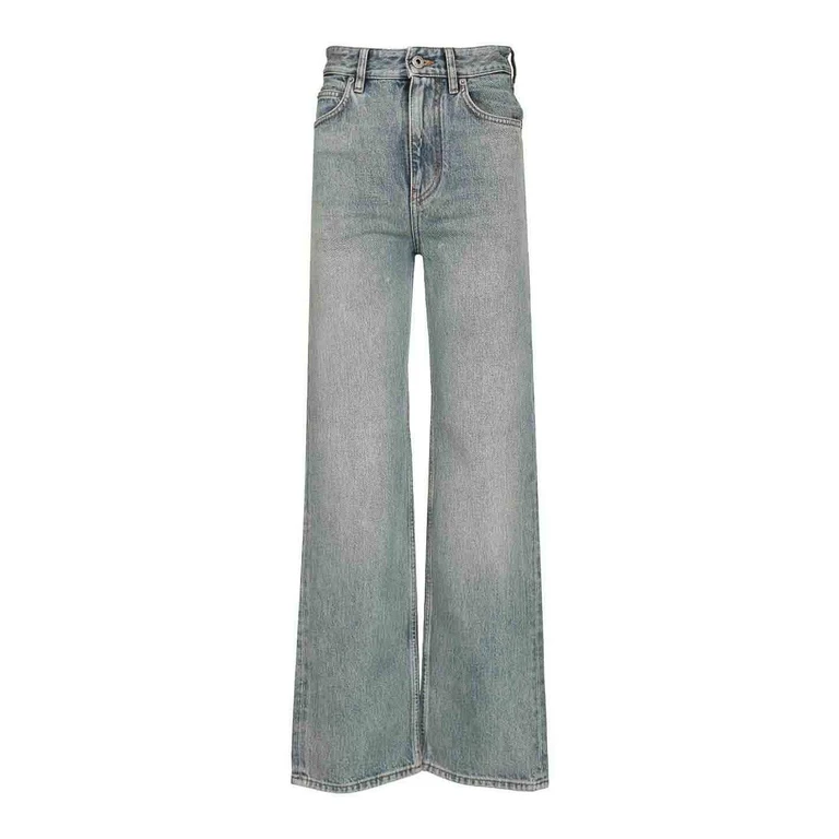 straight-leg jeans in blauw