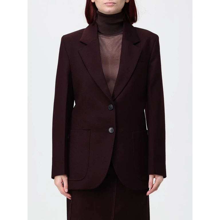 Single-Breasted 100% Wool Blazer with Lapel Collar (1425WJK005119GACAI)